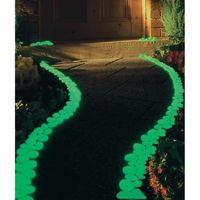 Pierres lumineuses - Marque - Colori Vert - Décoration de jardin - Marquage de pistes - 100 pierres