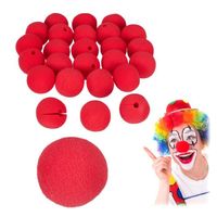 Clownsnasen - RELAXDAYS - 25 Stück - Schaumstoff - Fasching Karneval Halloween - Rouge