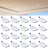 UISEBRT 20 x 5W Spots LED Encastrables Luminaire Spot Plafond Encastré Aluminium pour la Salle de Bain Cuisine chambre - Blanc Chaud