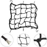 Noir) Lot de 2 Filets de Cargaison pour Moto - 40 x 40 cm - avec 6