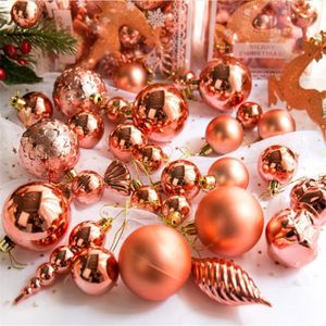 40 Pack Or Rose Tambour Cuivre Noël Luxe Baubles-Arbre de Noel DECOR