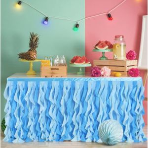 Jupe de table bleu ciel hot sale