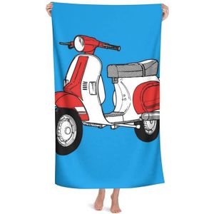Vespa Scooter serviette serviette plage draps Badehandtuch Rouge Scooter 80x160 