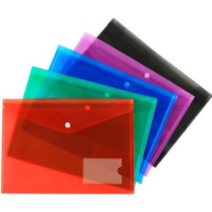 Pochette Plastique A4, Vakki Pochettes Porte-Documents avec Rabat, Couleurs  Vives Transparentes, Classeur Pochette Lot de 24