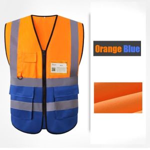 KIT DE SÉCURITÉ S-160 - Orange et bleu - Gilet de Sécurité Réfléch