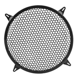 Couverture de haut-parleur de haut-parleur de couverture de haut-parleur de  caisson de basses de voiture ronde en treillis métallique noir - noir 4  pouces, comme décrit