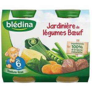PLATS CUISINÉS BLEDINA Petits pots Purée Jardinière de légumes bœ