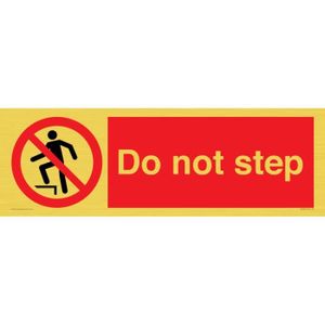 STEP - MARCHE DE GYM Panneau « Do Not Step » - 600 X 200 Mm - L62[u3633