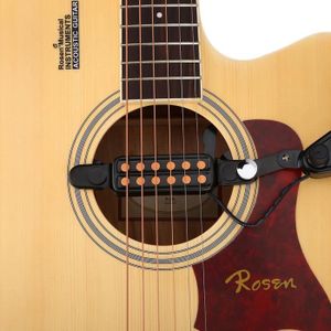 Milisten Micro Guitare Piezo Contact Micro Capteur Transducteur Système de Ramassage pour Fender Stratocaster Mandoline Accessoires Noir