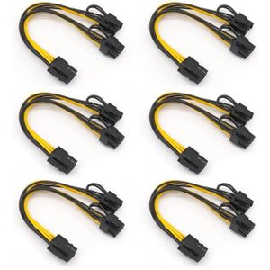 8 broches 3-Pack COMeap 6 + 2 23cm Câble adaptateur mâle PCI Express vers 2X Molex 9 pouces 
