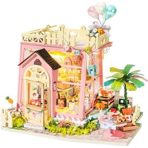 MAISON POUPÉE Rolife Maison de Poupée Miniature Bois 3D à Faire 