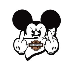 STICKERS Stickers Rétro éclairant Mickey Fuck Harley Davids
