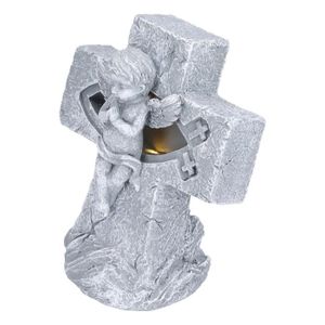 PERSONNAGES ET ANIMAUX TMISHION Figurine de crèche de Noël Statue d'ange au design creux, aspect mignon, respectueux de l'environnement, sculpture de la