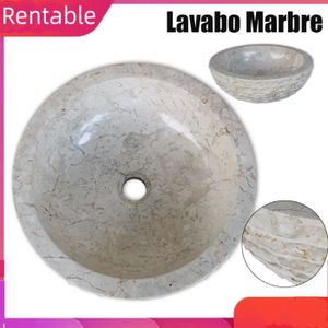 LAVABO - VASQUE Lavabo Marbre 40 cm Crème Qualité Supérieure durab