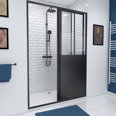 Pare-douche pliant 130x130 cm, ensemble de douche pliant, armoire de salle  de bain, verre de sécurité 4mm, 3 panneaux - AliExpress