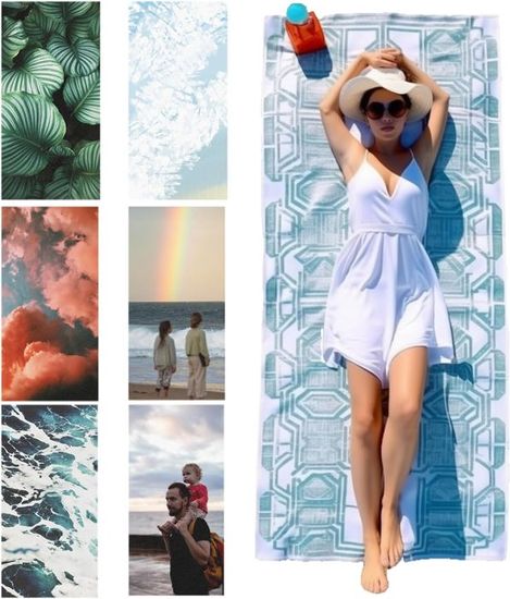 Serviette De Plage Personnalisée - Microfibre Avec Photo Et Texte - Idéale Vacances, Piscine, Cadeau
