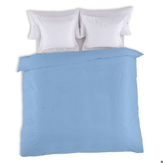 Alexandra House Living Housse De Couette Bleue 240x220 Cm - Literie 100% Coton Réversible