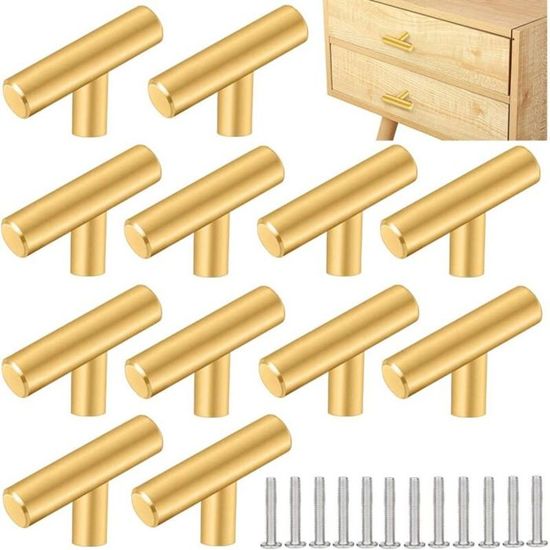 8 Pièces Boutons Meubles Rond En Bois Poignées Pour Tiroir Armoire Commode Avec Vis 65799049