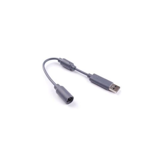 Câble USB Pour Manette Xbox 360 - Charge Et Connexion, Blanc, Neuf
