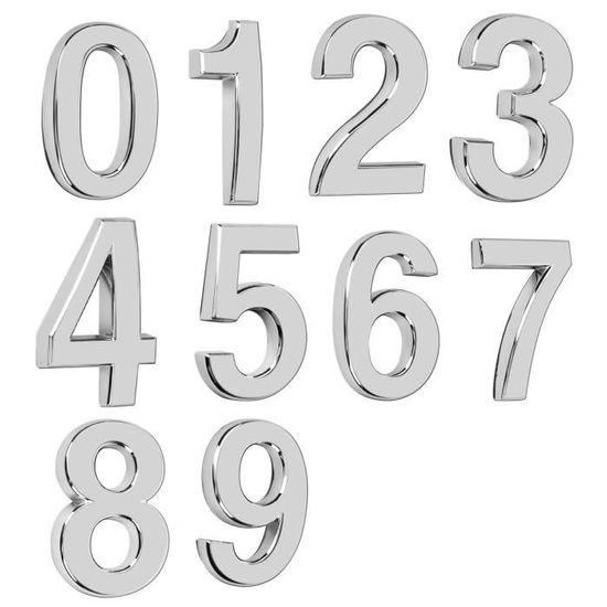 Numéro pour boite aux lettres personnalisable rectangle grand format  (100x70mm) gris chiffres blancs - Cdiscount Bricolage
