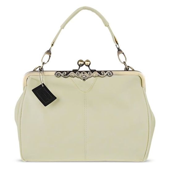 Blanc Guapabien espagnol femmes style d contract PU Sac fourre