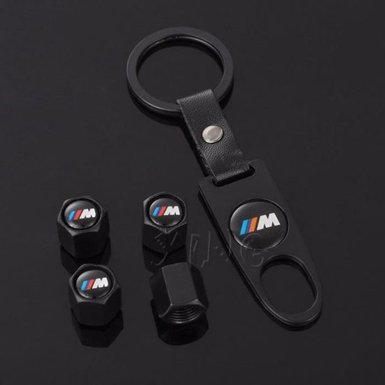 Bouchon de valve + Porte-clés BMW logo //M ( noir )