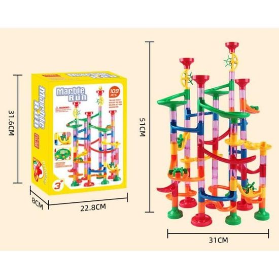Jouet éducatif - ZGEER - 115 Blocs De Construction - Bois De Hêtre