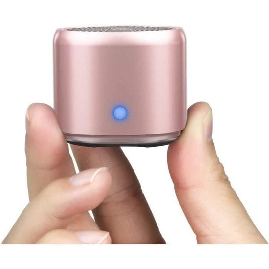 Vikye Mini Haut-Parleur Bluetooth Portable Avec Écran Tactile - Métal - Bluetooth 5.4 - Crochet Pour Sac à Dos - Idéal Extérieur, Fêtes, Camping
