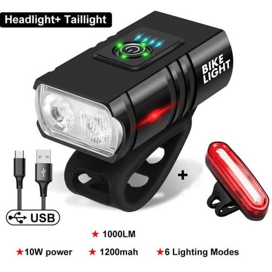 Feux Arrière De Vélo LED Rechargeables - Lot De 2 - Étanches - Visibilité Nuit - Autonomie 5h - Charge USB