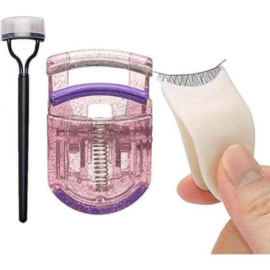 Applicateur 3 En 1 Pour Mascara - Peigne Recourbe-cils Rose Ou Bleu - Naxuan