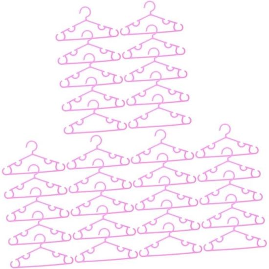 10 Cintres Bébé Rose - Cintres Enfants Anti-dérapants En Plastique PP - Pour Armoire Et Séchage