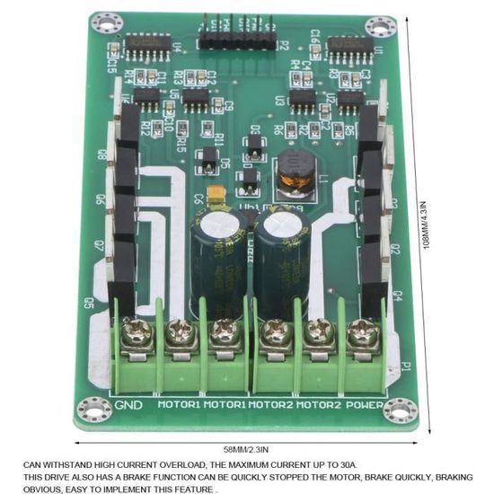 Module De Commande De Moteur CC Double Canal IRF3205, Pont En H Avec D 500305 Module De Commande De Moteur CC Double Canal IRF3205, Pont En H Avec D 500305