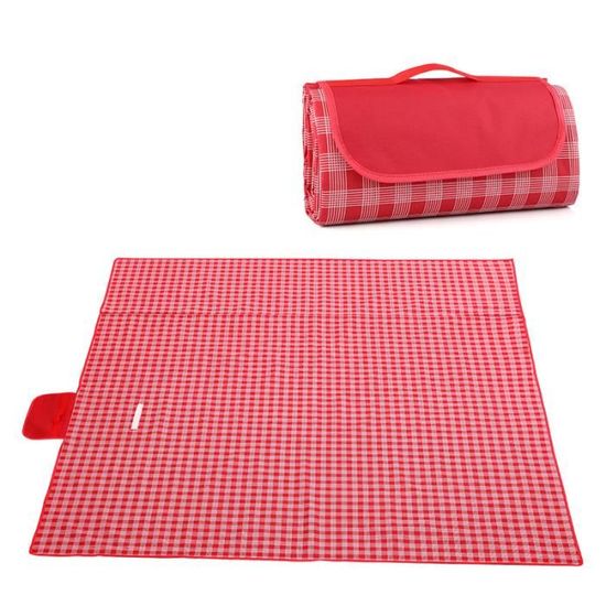 Couverture de Pique-Nique 200x200cm Rayures Tapis De Plage Imperméable