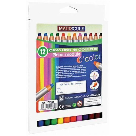 Majuscule Crayons De Couleur Gros Module 8mm Cdiscount Beaux Arts Et Loisirs Creatifs