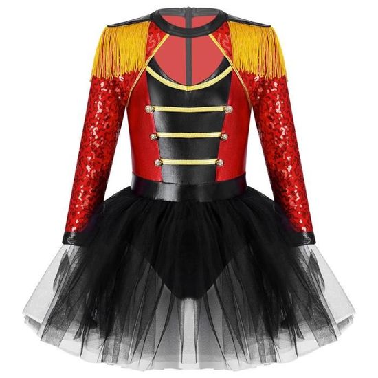 Justaucorps De Ballet Freebily Pour Fille - Robe Tutu Asymétrique - Dos Creux - Taille 3 à 14 Ans - Polyester/Spandex/Maille