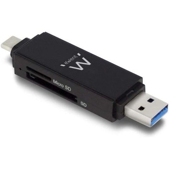 Lecteur Carte SD/Micro SD 3 En 1 USB-C/USB-A - Compatible Smartphone, Tablette, PC, Plug & Play