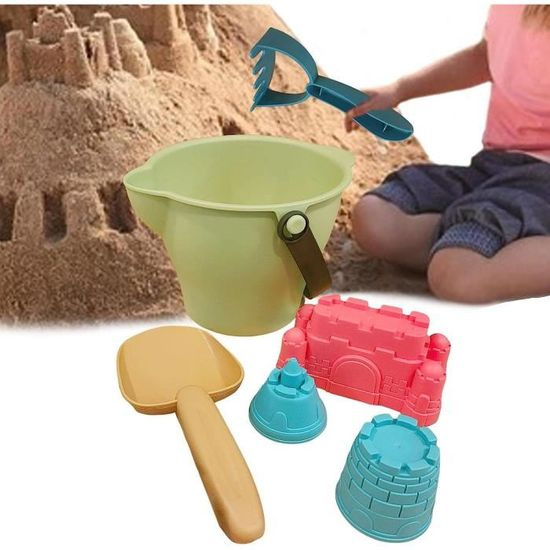 Ensemble 11 Pièces De Plage – Seau, Pelles, Moules – Jouets De Sable Et D’eau Pour Enfants