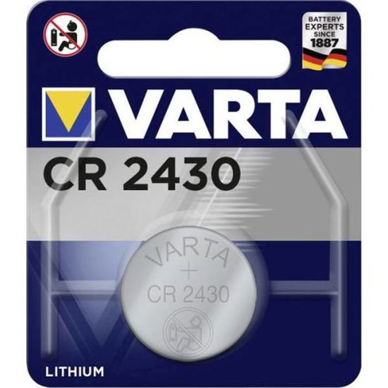 Pile bouton lithium 3V CR2430 - VARTA - 6430101401