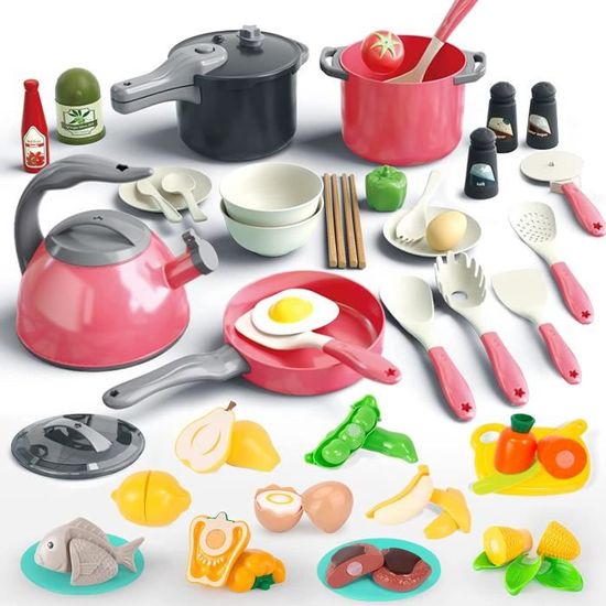 Grands accessoires de cuisine en bois blanc et tablier | JOUETS ET JEUX  Jeux de rôle  Cuisines et jouets de cuisine JOUETS ET JEUX  Jouets  Jouets en bois