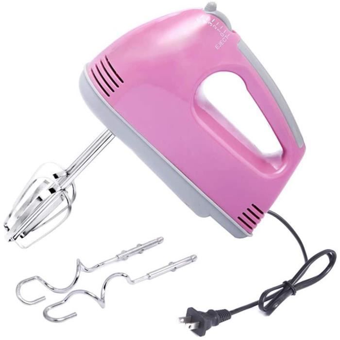 Batteur Électrique Main 7 Vitesses - 100W, 5 Accessoires Inox - Pour Pâtisserie