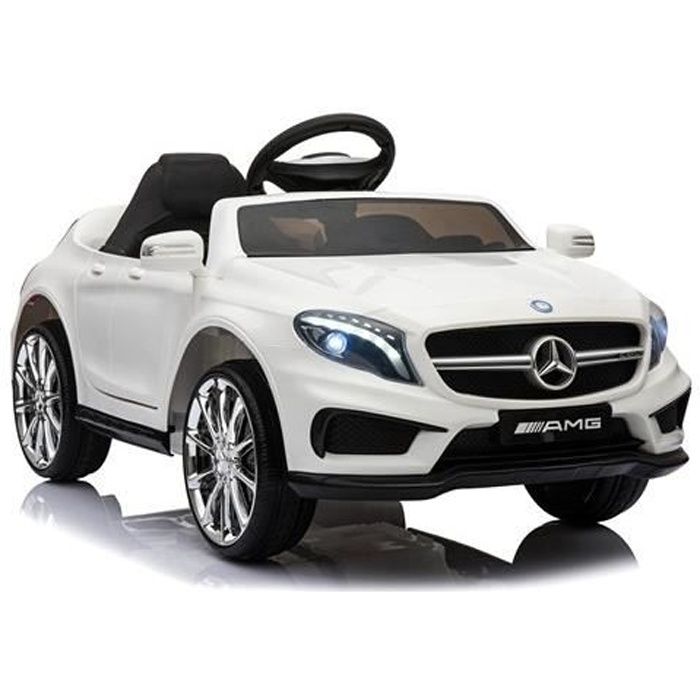 Mercedes GLA Télécommande Blanc - Voiture électrique pour enfant avec batterie 12v et télécommande