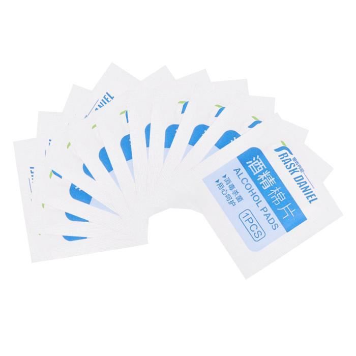 100 pcs Portable Alcool Pads Mini Lingette Humide Jetable Non Tissé Pads En Plein Air Sanitizing Pad Fournitures Médicales 6x3 cm###