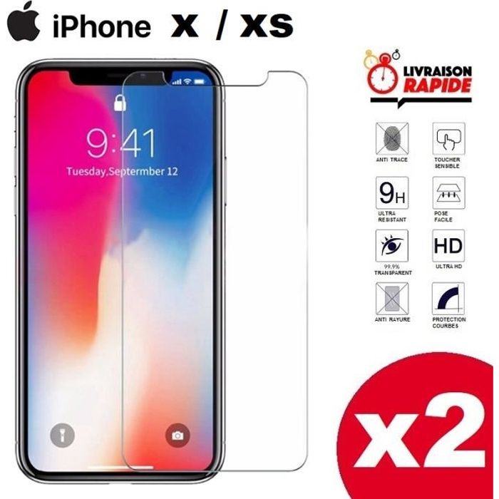 vitre verre trempe iphone x