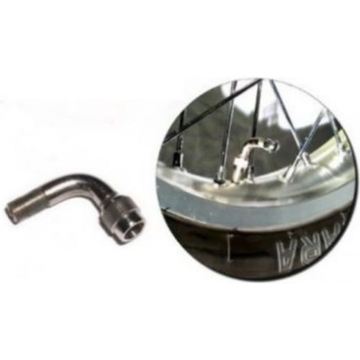 Extension de Valve Coudée Chrome Auto/Moto/Trike/Quad