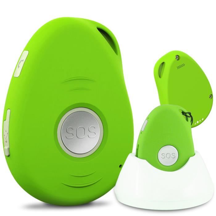 Le BASIC SYMPA 2 Vert : le plus simplifié avec GPS, tour de cou, 1 contact direct, alerte batterie faible, SOS, Haut parleur, IP56.