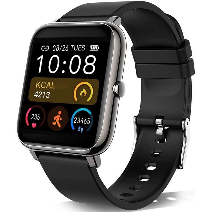 KALINCO Montre Connectée Hommes Femmes Montre Sport Podometre Moniteur de Sommeil-Fréquence Cardiaque Tension artérielle SpO2 Sm13