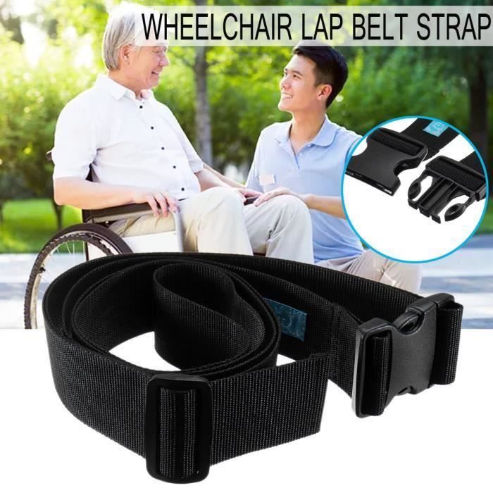 Ceinture de Sécurité pour Fauteuil Roulant Sangle de Retenue Fixe Ajustable Avec Boucles L @YC