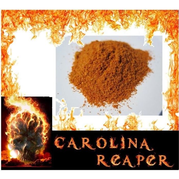 10g piment carolina reaper en poudre le plus fort du monde