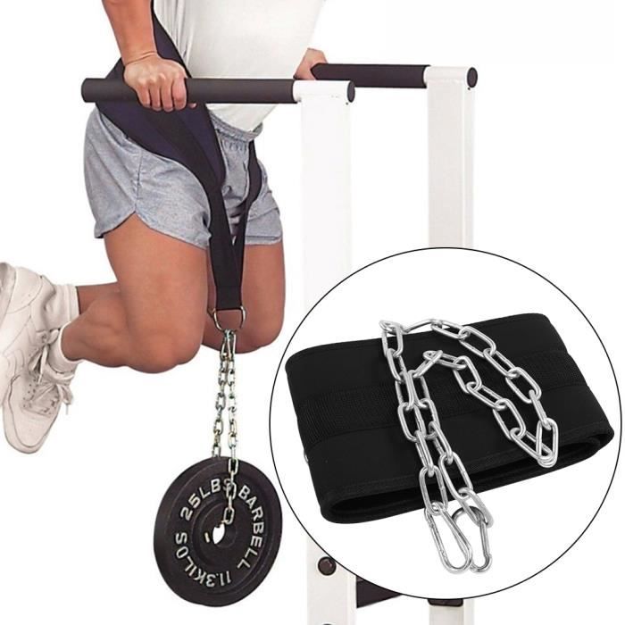 Ceinture de musculation professionnelle ruban de gymnastique à tirer équipement commercial de musculation de fitness(Noir )-CHD