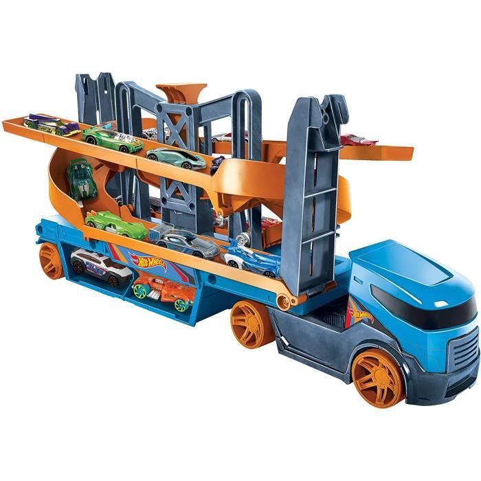 VEHICULE MINIATURE ASSEMBLE ENGIN TERRESTRE MINIATURE ASSEMBLE Hot Wheels City Ascenseur et Lanceur Camion Transporteur pour c100